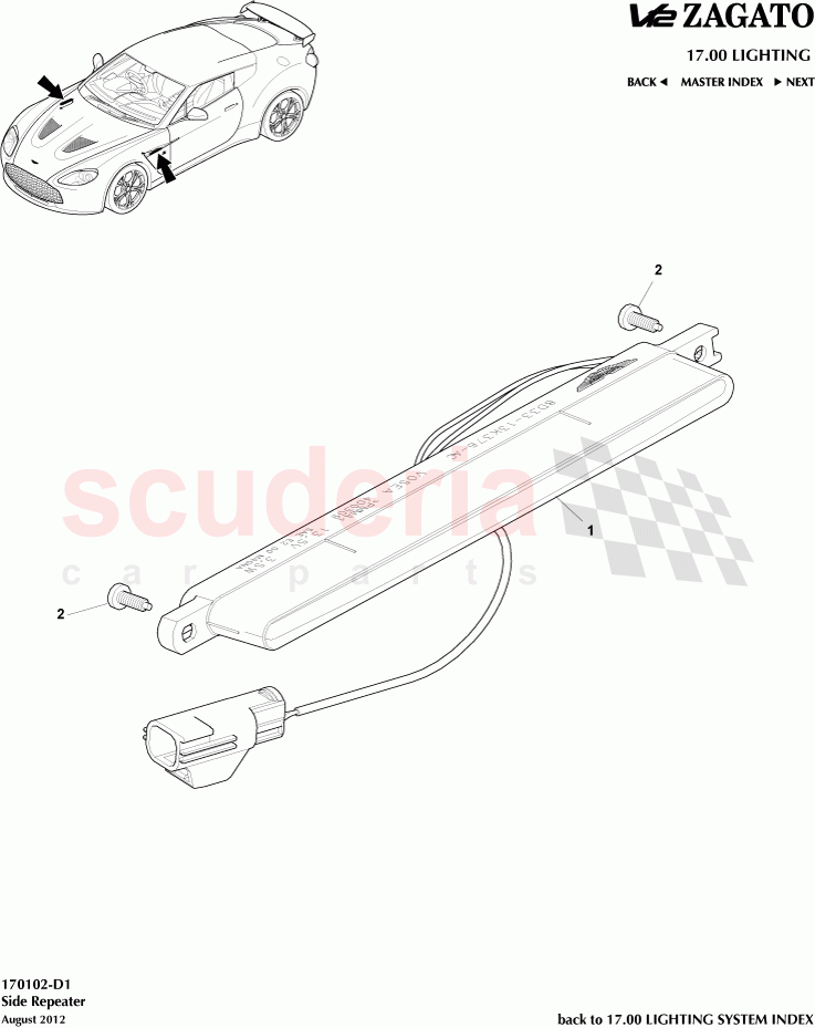 Side Repeater of Aston Martin Aston Martin V12 Zagato