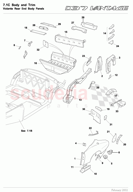 Volante Rear End Panels of Aston Martin Aston Martin DB7 Vantage