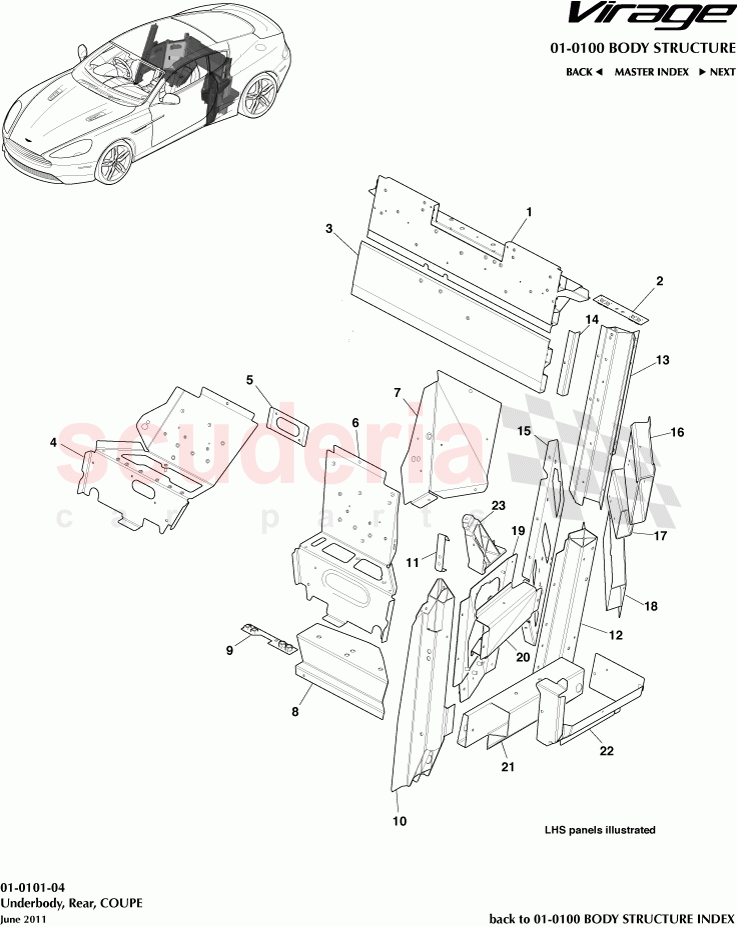 Underbody, Rear (Coupe) of Aston Martin Aston Martin Virage