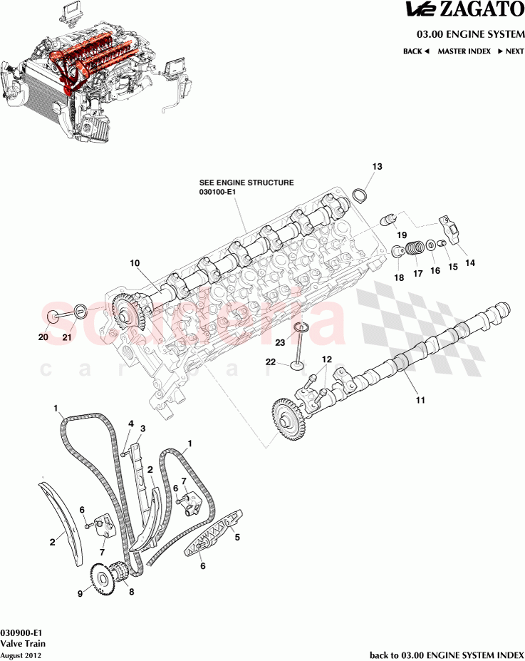 Valve Train of Aston Martin Aston Martin V12 Zagato