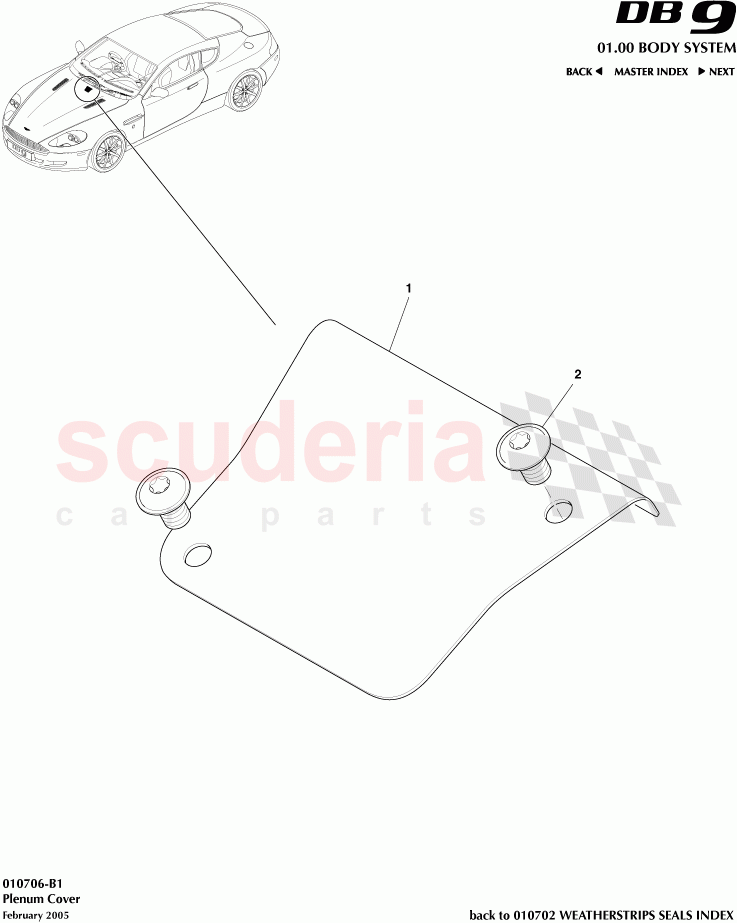 Plenum Cover of Aston Martin Aston Martin DB9 (2004-2012)