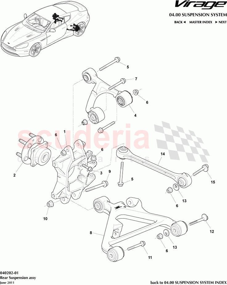 Rear Suspension Assembly of Aston Martin Aston Martin Virage
