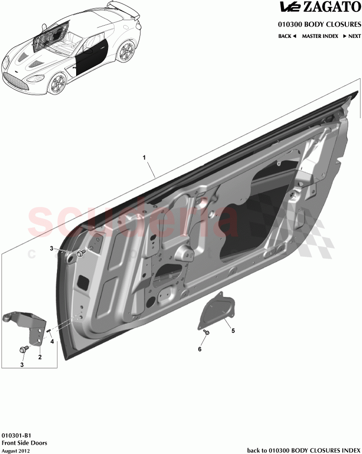Front Side Doors of Aston Martin Aston Martin V12 Zagato