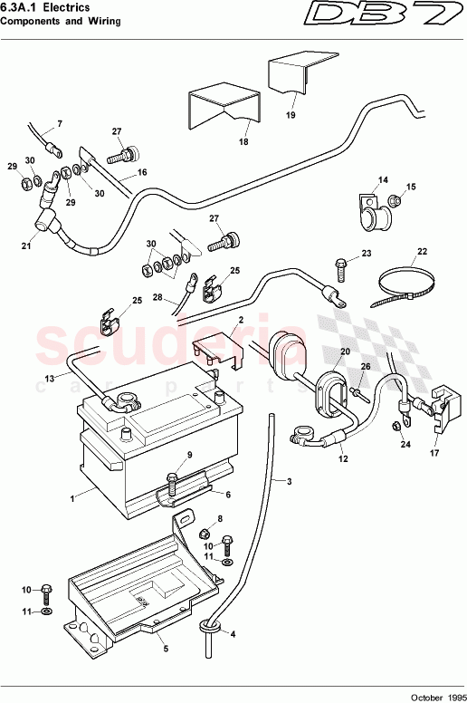 Components and Wiring 1 of Aston Martin Aston Martin DB7 (1995)