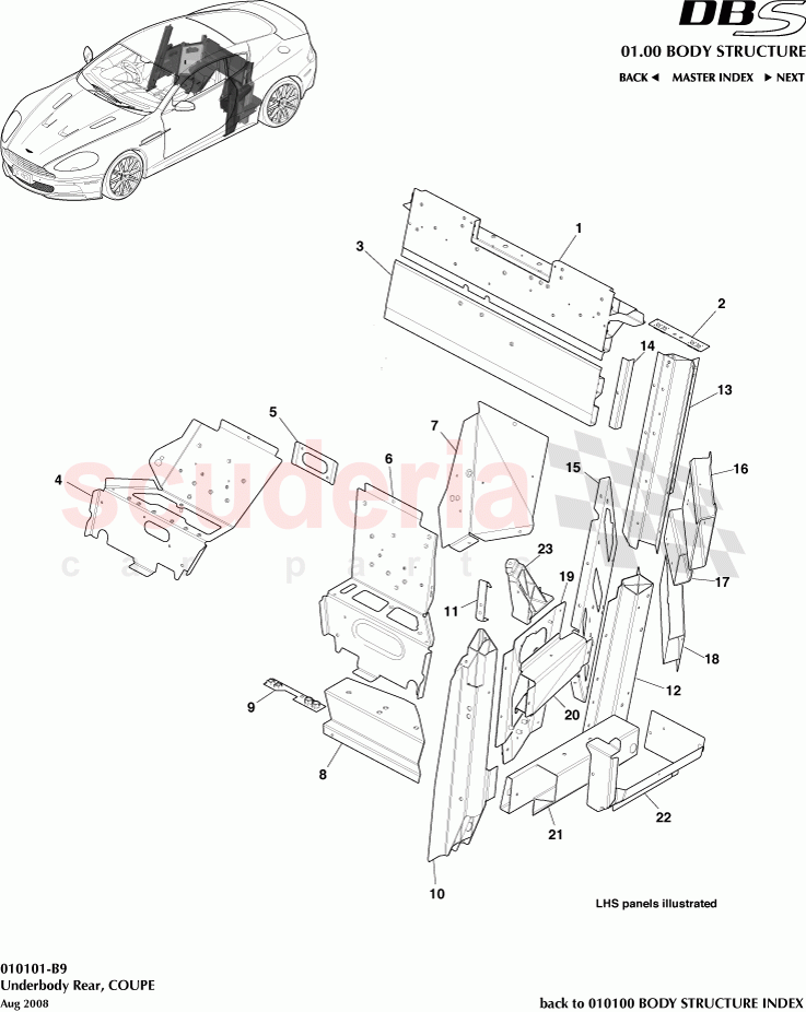 Underbody Rear (Coupe) of Aston Martin Aston Martin DBS V12
