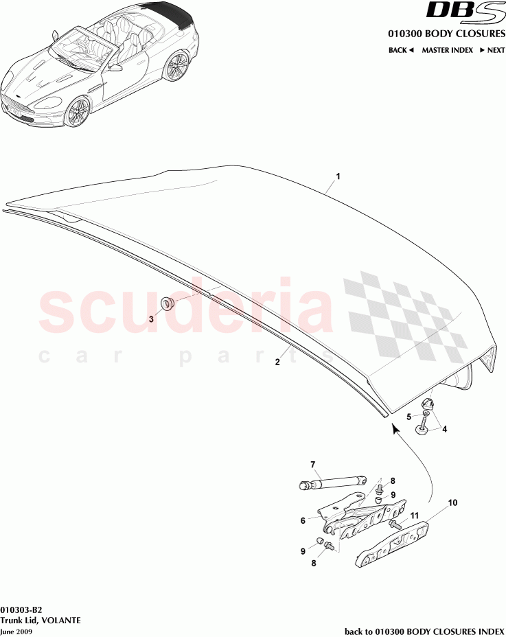 Trunk Lid (Volante) of Aston Martin Aston Martin DBS V12