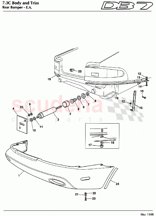 Rear Bumper (EA) of Aston Martin Aston Martin DB7 (1997)