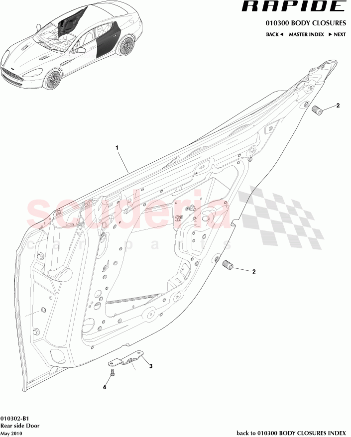 Rear Side Door of Aston Martin Aston Martin Rapide