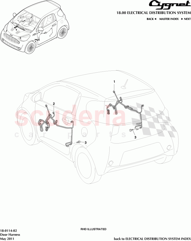 Door Harness of Aston Martin Aston Martin Cygnet