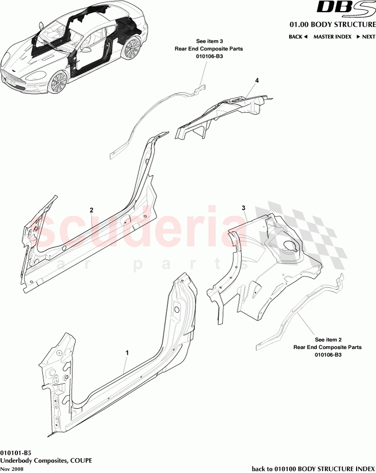 Underbody Composites (Coupe) of Aston Martin Aston Martin DBS V12