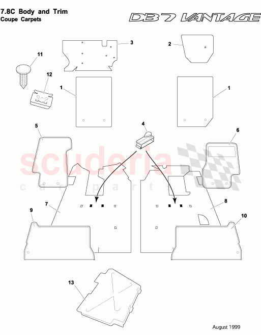 Coupe Carpets of Aston Martin Aston Martin DB7 Vantage
