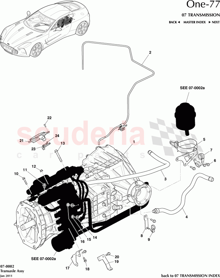 Transaxle Assembly of Aston Martin Aston Martin One-77