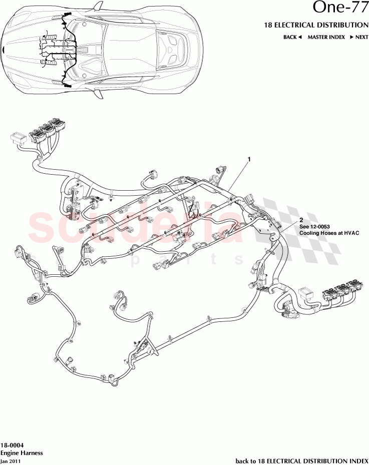 Engine Harness of Aston Martin Aston Martin One-77