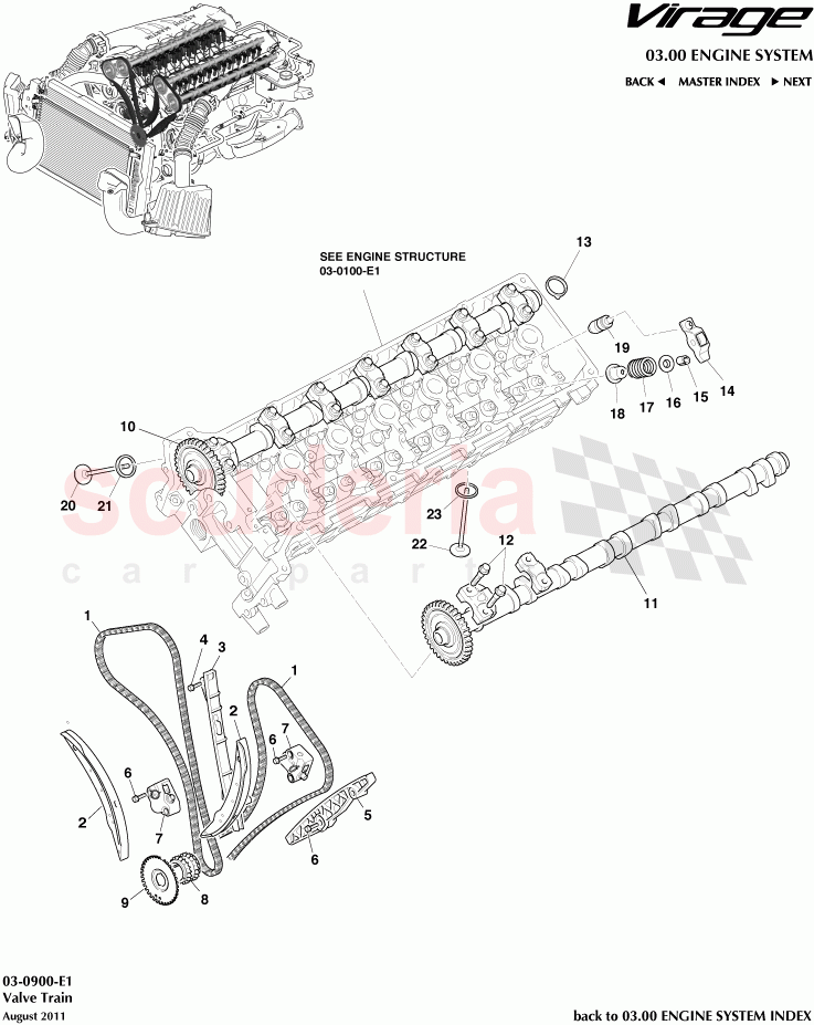 Valve Train of Aston Martin Aston Martin Virage