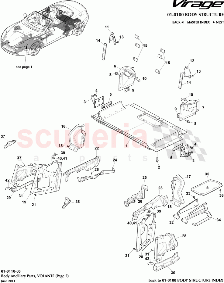 Body Ancillary Parts (Volante) 2 of Aston Martin Aston Martin Virage