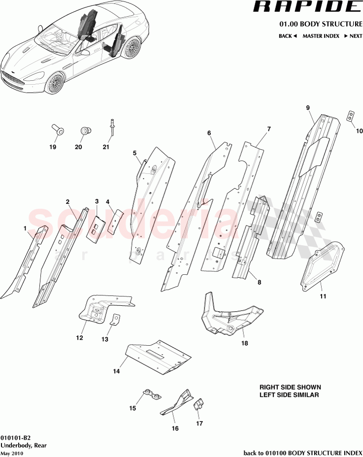 Underbody, Rear of Aston Martin Aston Martin Rapide