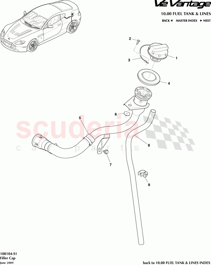 Filler Cap of Aston Martin Aston Martin V12 Vantage