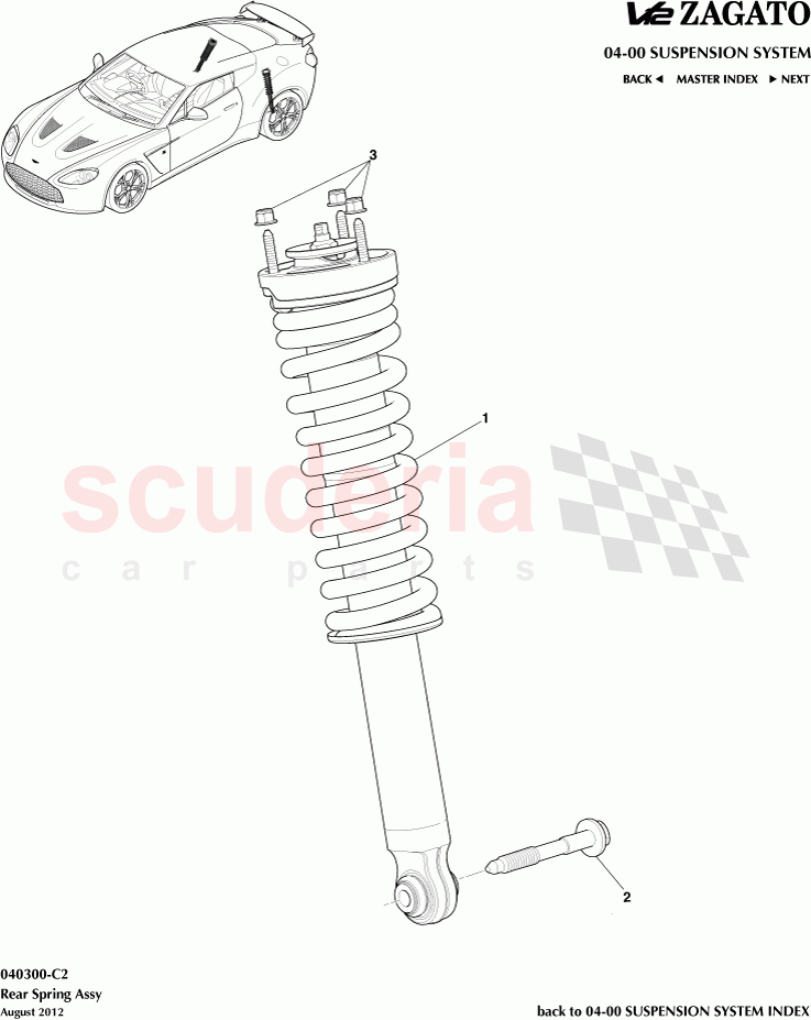 Rear Spring Assembly of Aston Martin Aston Martin V12 Zagato