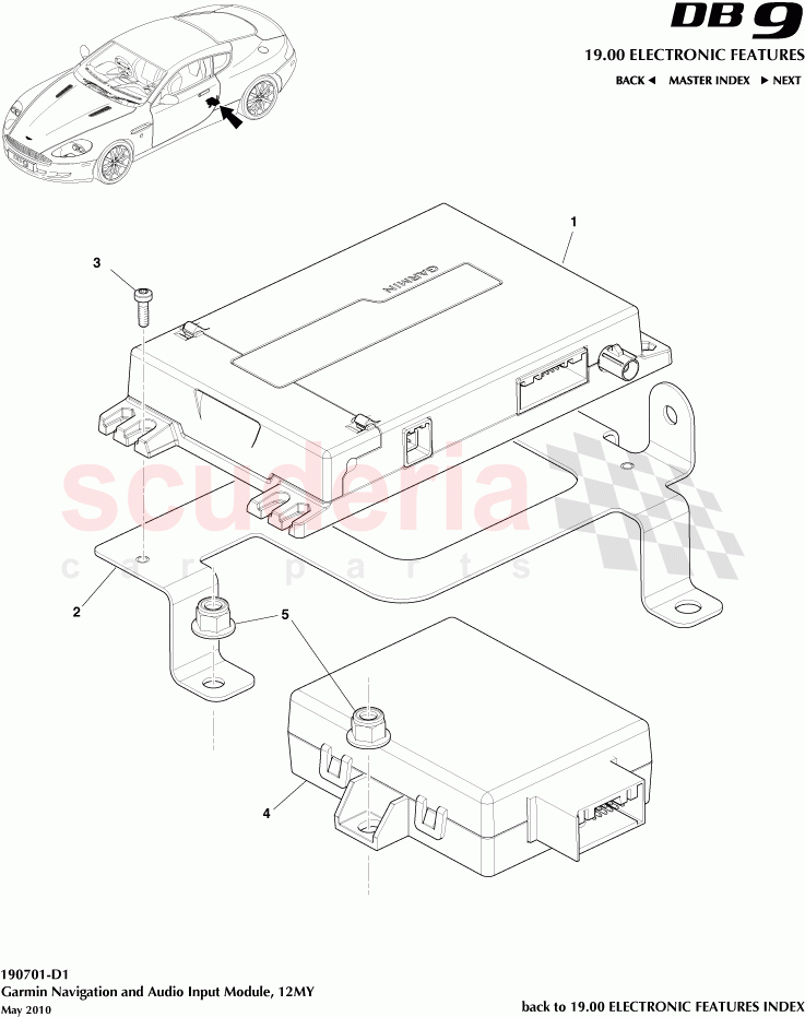 Garmin Navigation and Audio Input Module (2012) of Aston Martin Aston Martin DB9 (2004-2012)