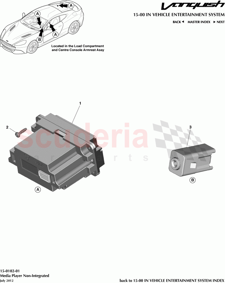 Media Player Non-Integrated of Aston Martin Aston Martin Vanquish (2012+)