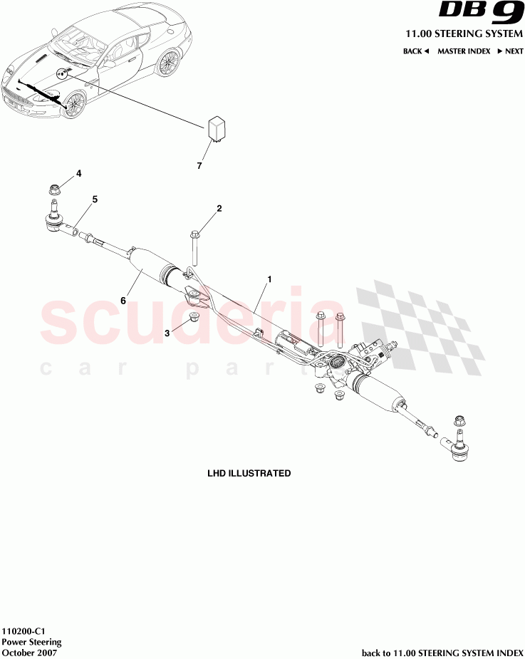 Power Steering of Aston Martin Aston Martin DB9 (2004-2012)