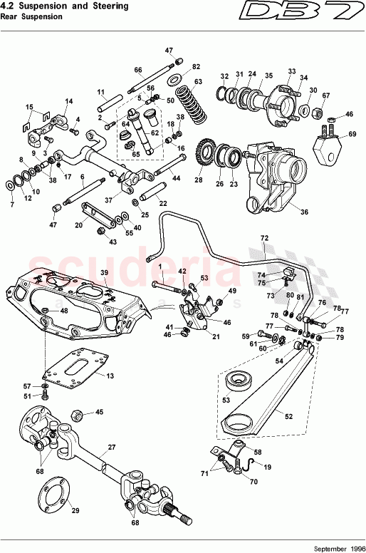 Rear Suspension of Aston Martin Aston Martin DB7 (1997)