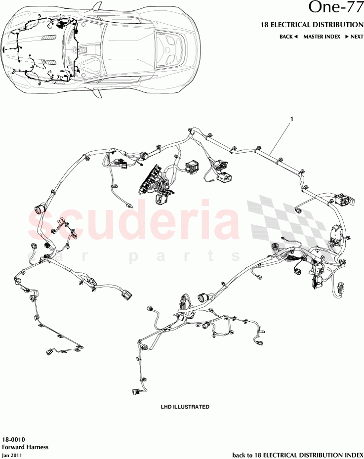 Forward Harness of Aston Martin Aston Martin One-77