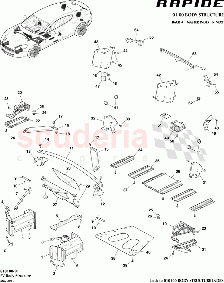 EV Body Structure of Aston Martin Aston Martin Rapide