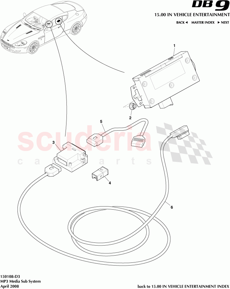 MP3 Media Sub System of Aston Martin Aston Martin DB9 (2004-2012)