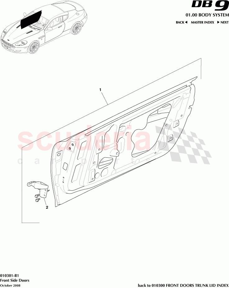Front Side Doors of Aston Martin Aston Martin DB9 (2004-2012)