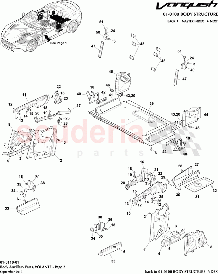 Body Ancillary Parts, VOLANTE - Page 2 of Aston Martin Aston Martin Vanquish (2012+)