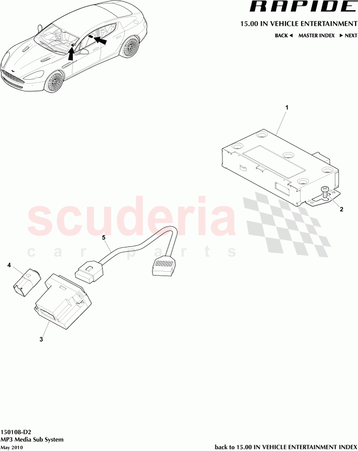 MP3 Media Sub System of Aston Martin Aston Martin Rapide