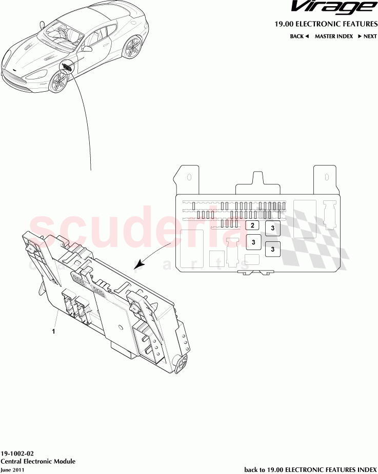 Central Electronic Module of Aston Martin Aston Martin Virage