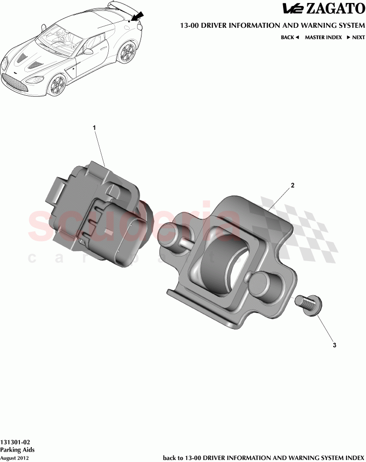 Parking Aids of Aston Martin Aston Martin V12 Zagato