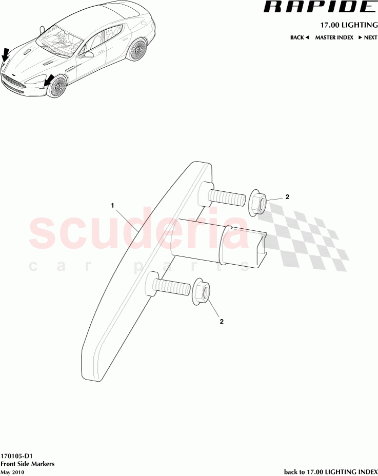 Front Side Markers of Aston Martin Aston Martin Rapide