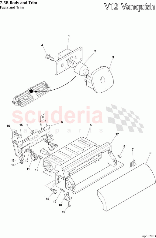 Facia and Trim 2 of Aston Martin Aston Martin Vanquish (2001-2007)