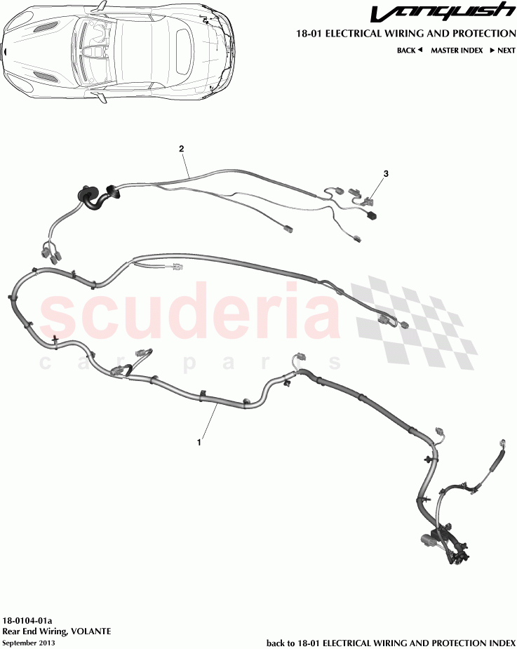 Rear End Wiring, VOLANTE of Aston Martin Aston Martin Vanquish (2012+)