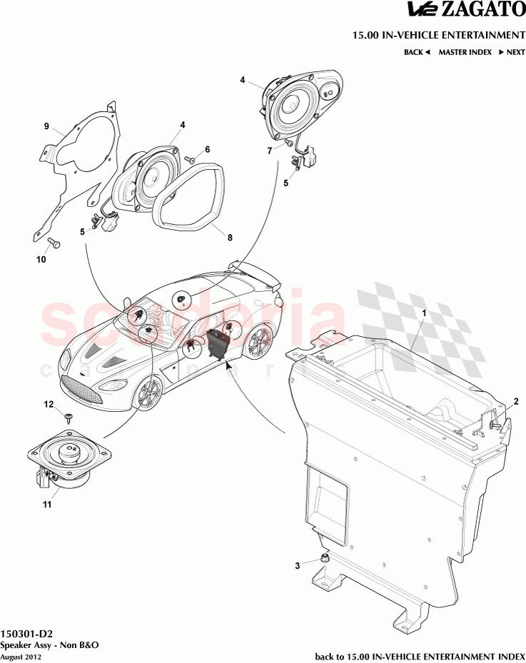 Speaker Assembly - Non B&O of Aston Martin Aston Martin V12 Zagato