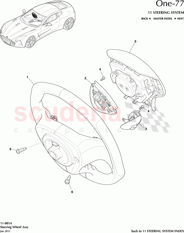 Steering Wheel Assembly of Aston Martin Aston Martin One-77