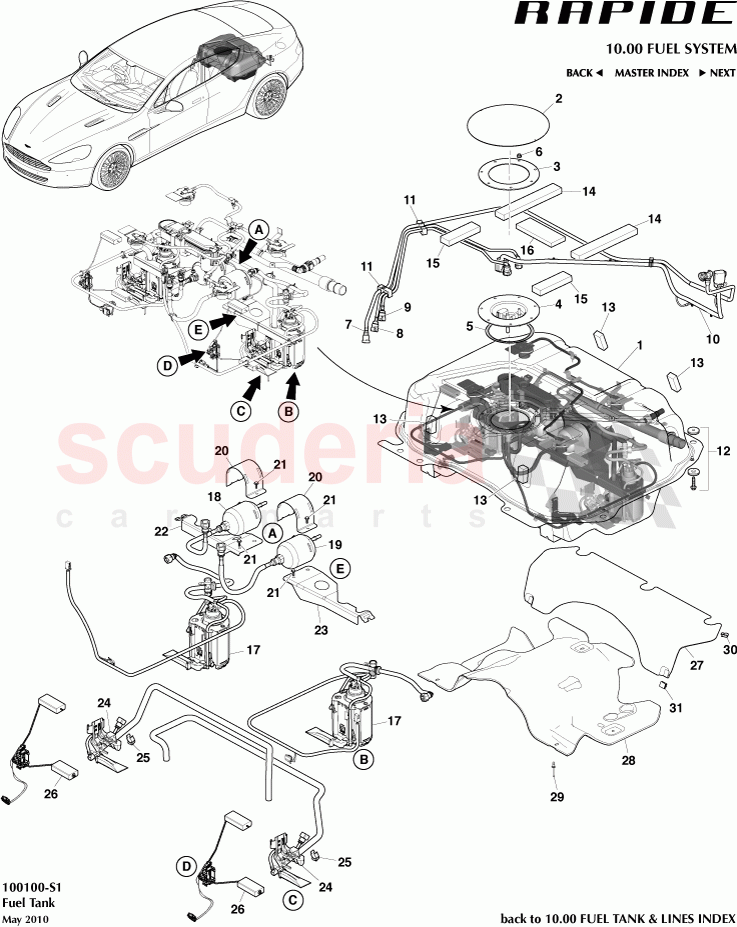 Fuel Tank of Aston Martin Aston Martin Rapide