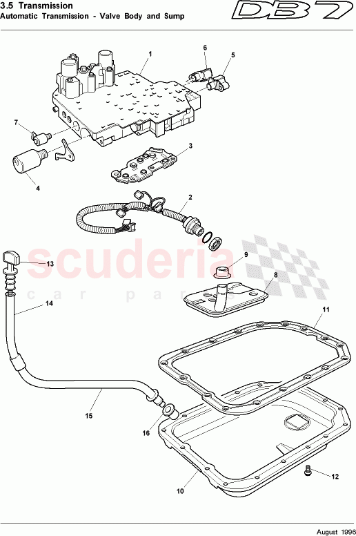 Auto Transmission Valve Body and Sump of Aston Martin Aston Martin DB7 (1995)