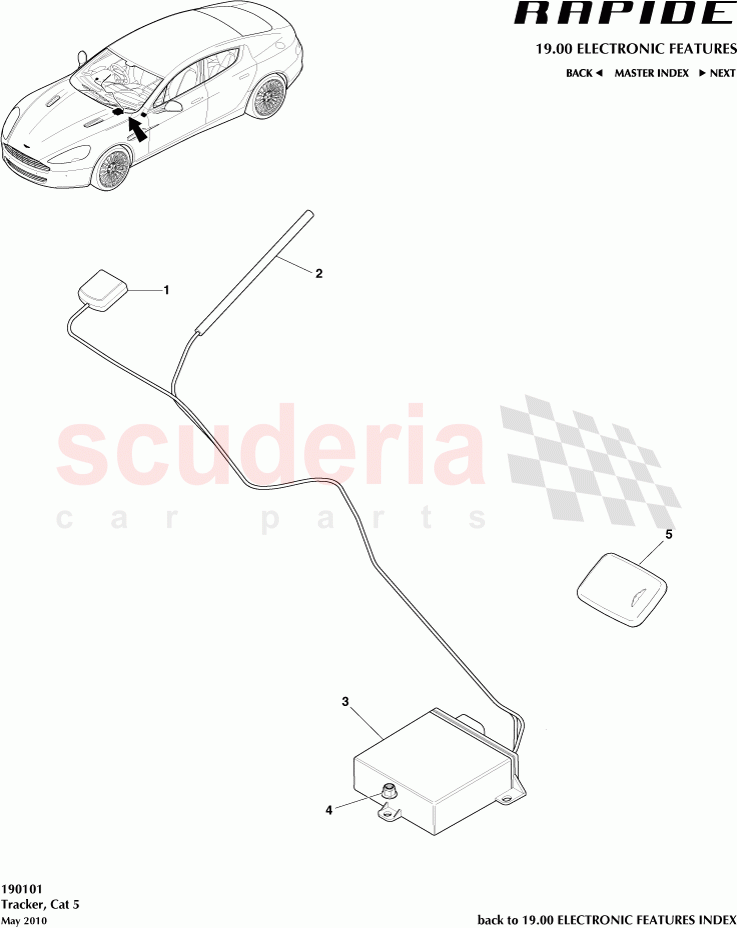 Tracker, Cat 5 of Aston Martin Aston Martin Rapide