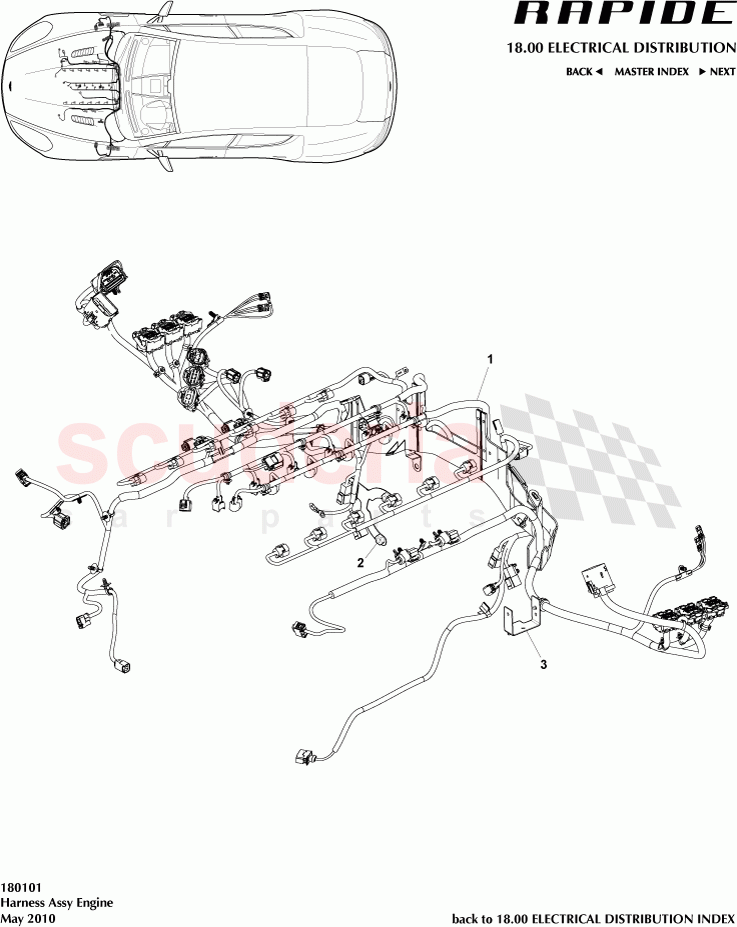 Harness Assembly Engine of Aston Martin Aston Martin Rapide