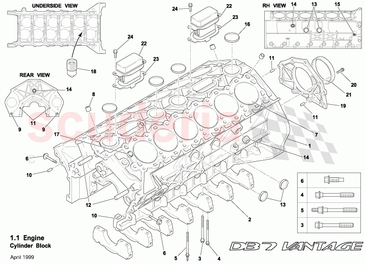 Cylinder Block of Aston Martin Aston Martin DB7 Vantage