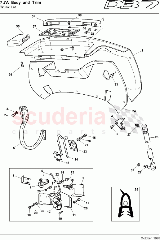 Trunk Lid of Aston Martin Aston Martin DB7 (1995)
