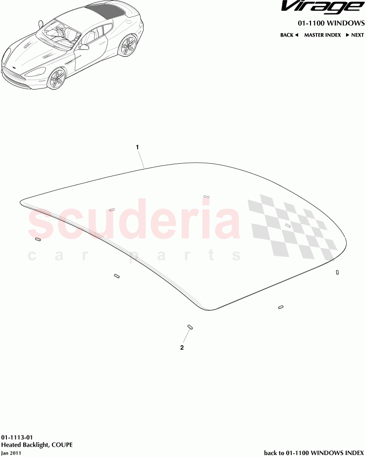 Heated Backlight (Coupe) of Aston Martin Aston Martin Virage