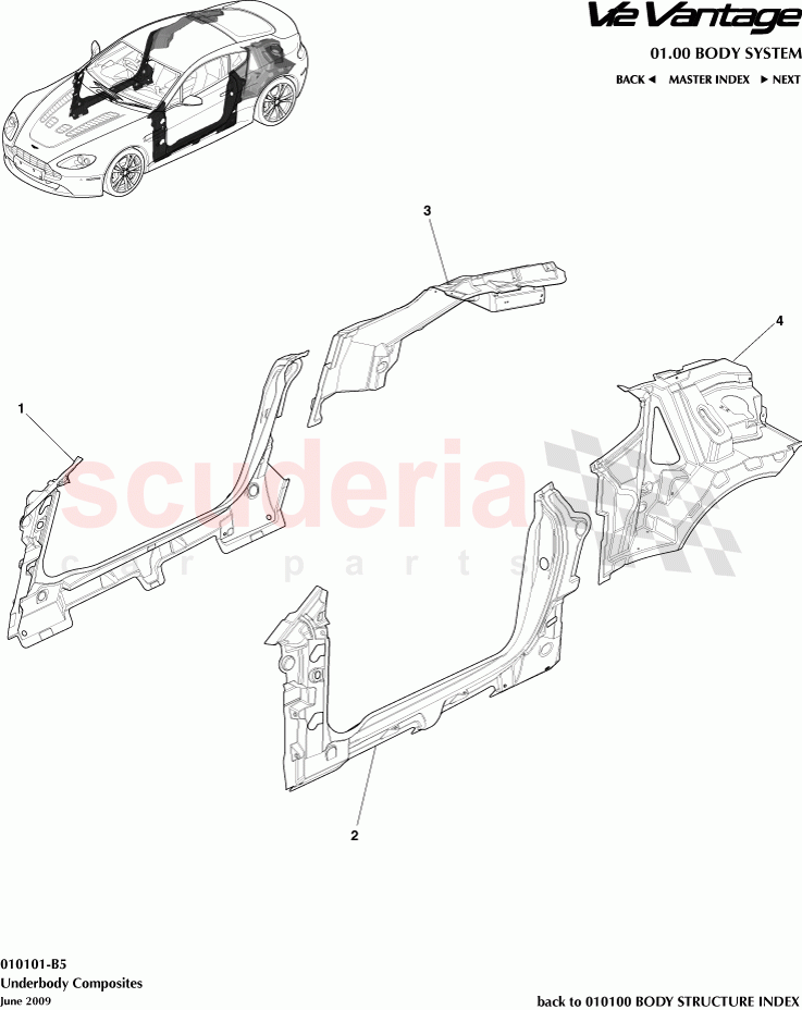 Underbody Composites of Aston Martin Aston Martin V12 Vantage