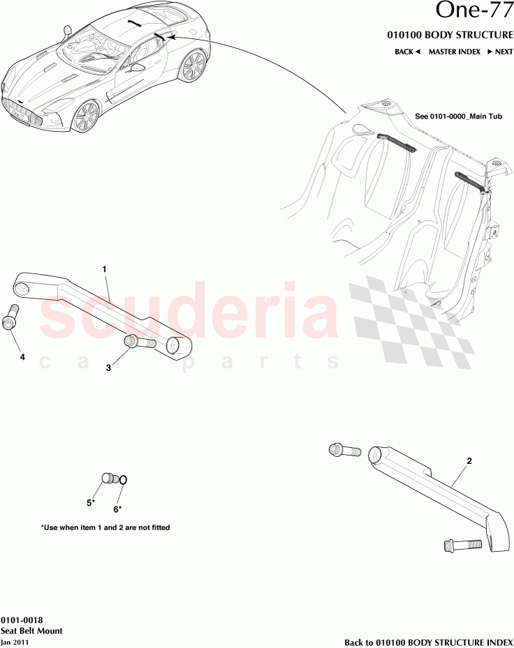 Seat Belt Mount of Aston Martin Aston Martin One-77