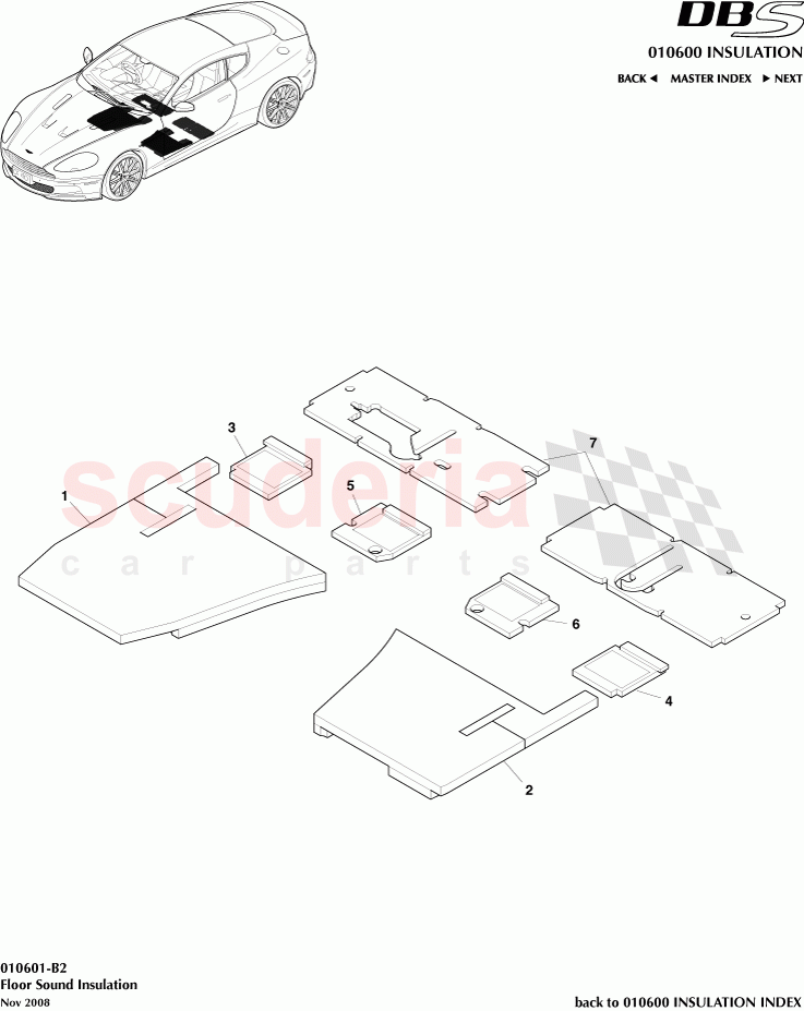 Floor Sound Insulation of Aston Martin Aston Martin DBS V12