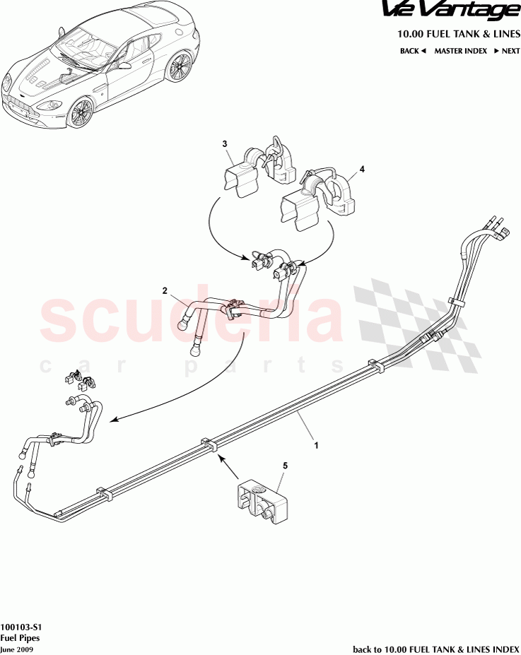 Fuel Pipes of Aston Martin Aston Martin V12 Vantage